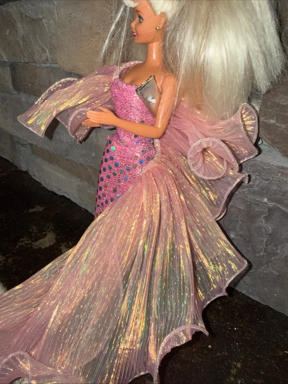 Barbie fashion pink dress vintage